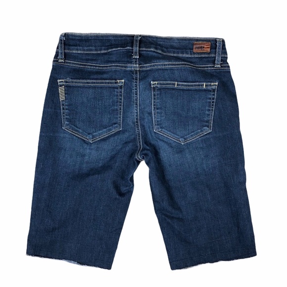 Paige Dark Wash Bermuda Denim Shorts - Picture 2 of 8